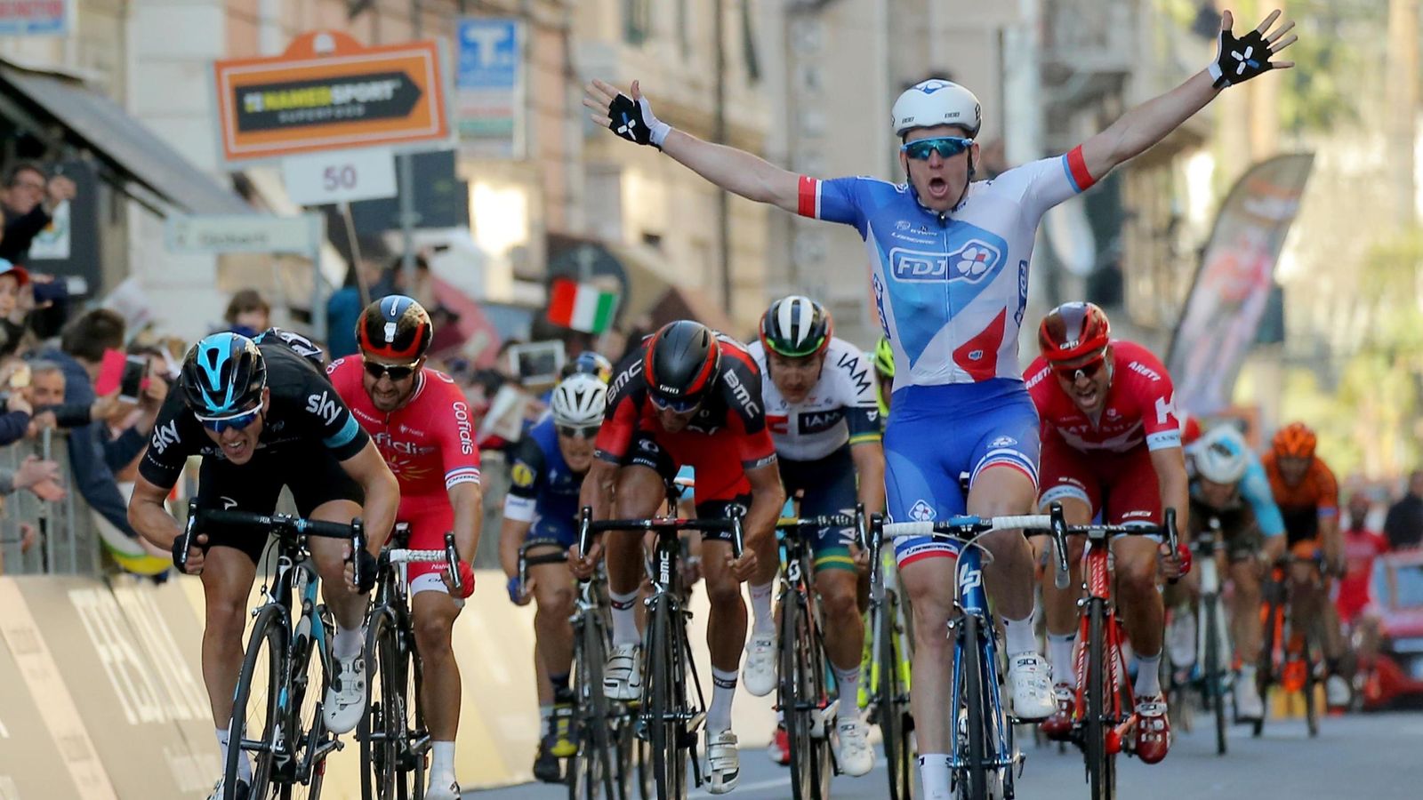 Ben Swift second at Milan San Remo as Arnaud Demare wins Cycling