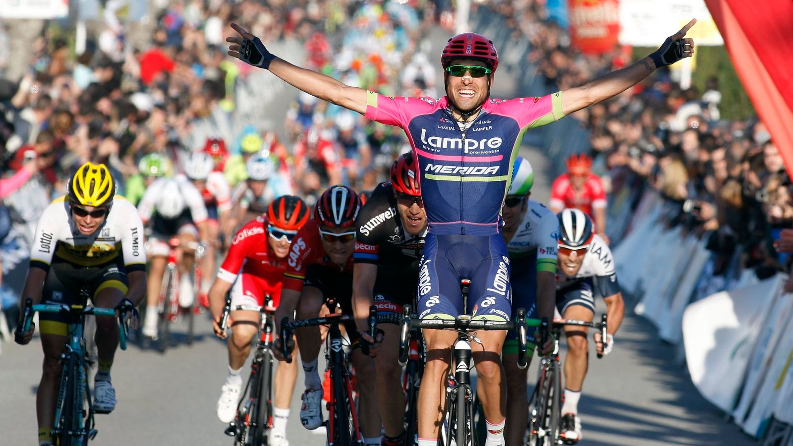 Davide Cimolai wins stage six of Volta a Catalunya as Chris Froome ...