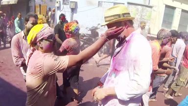 Key visits the Holi Festival 