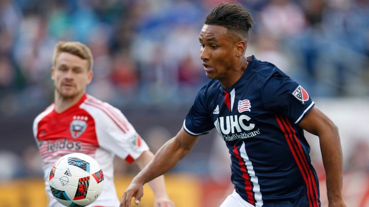 New England striker Juan Agudelo Credit: Greg Cooper - USA Today