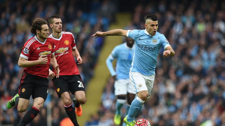 Sergio Aguero in action for Manchester City