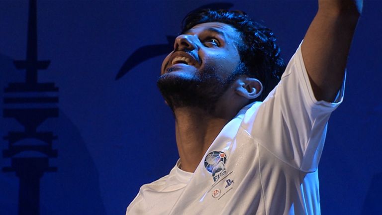 Abdulaziz Alshehri celebrates winning the FIWC 2015