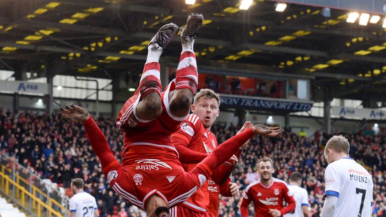 Celebration time at Pittodrie as Aberdeen regain the lead