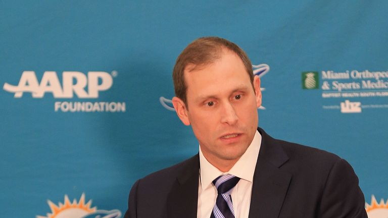 Miami Dolphins announce Adam Gase as their new head coach at Sunlife Stadium on January 9, 2016 in Davie, Florida.  (Photo by 