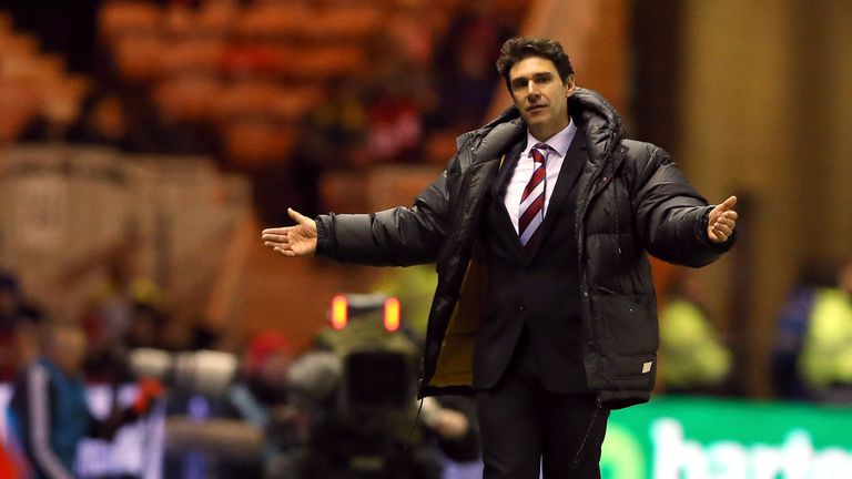Aitor Karanka manager of Middlesbrough during the Sky Bet Championship match against Hull City
