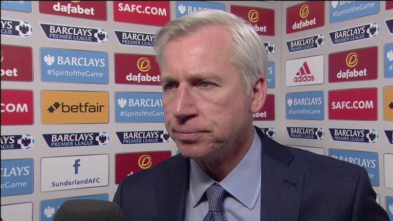 Alan Pardew believes Sunderland were lucky to get a draw against his side