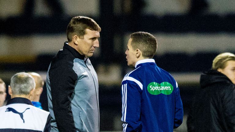 Hibernian manager Alan Stubbs at full-time against Raith Rovers