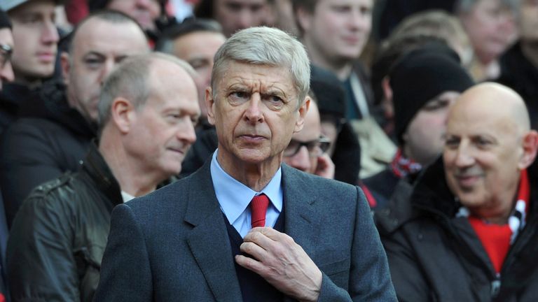 MANCHESTER, ENGLAND - FEBRUARY 28: Arsenal manager Arsene Wenger before the Barclays Premier League match 