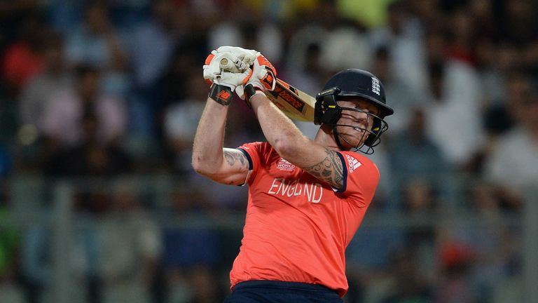Ben Stokes of England bats during the ICC World Twenty20 India 2016 Group 1 match against West Indies