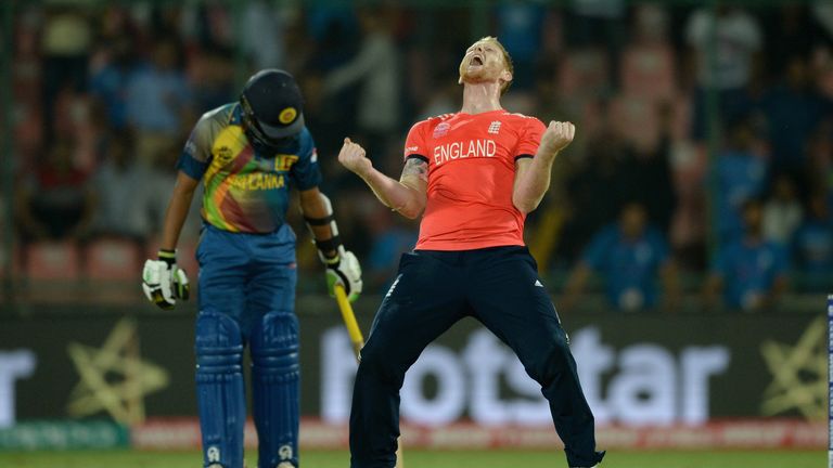 Ben Stokes celebrates in England's win over Sri Lanka