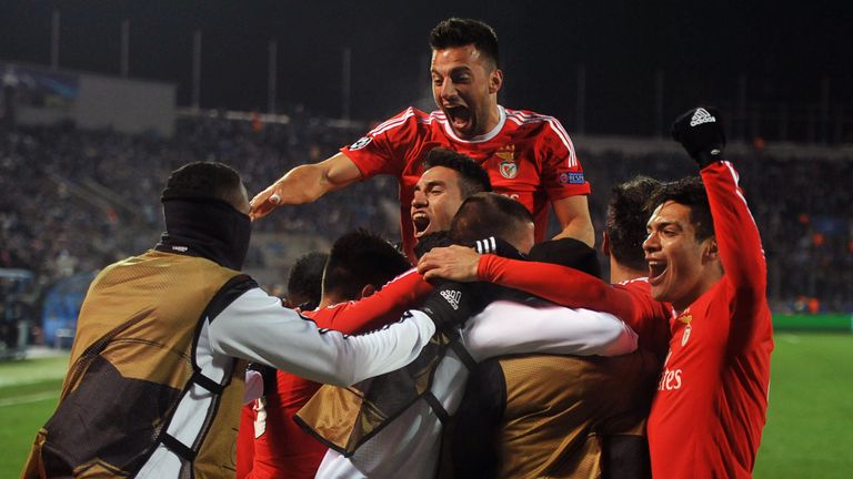 Benfica's through to the Champions League quarter-finals