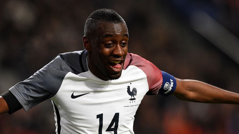 France's midfielder Blaise Matuidi celebrates after scoring 