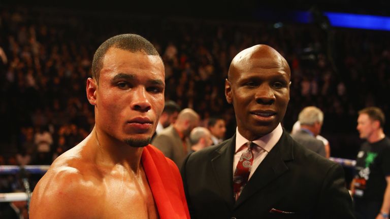 Chris Eubank Jr alongside his father Chris Eubank Sr