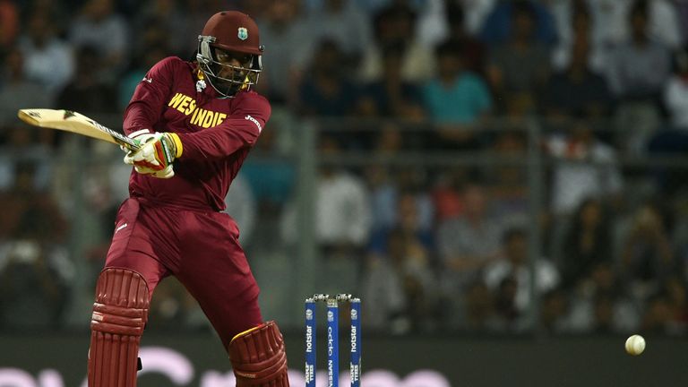 Chris Gayle: dominated England's attack, hitting 11 sixes