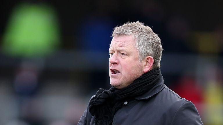 Northampton Town manager  Chris Wilder looks on during the Sky Bet League Two match with Carlisle United