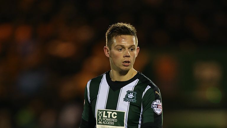 PLYMOUTH, ENGLAND - JANUARY 12:  Craig Tanner of Plymouth Argyle in action during the Sky Bet League Two match between Plymouth Argyle and Northampton Town