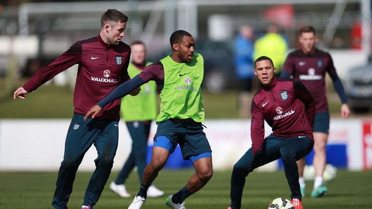 England's Danny Rose during a training session at St George's Park, Burton Upon Trent