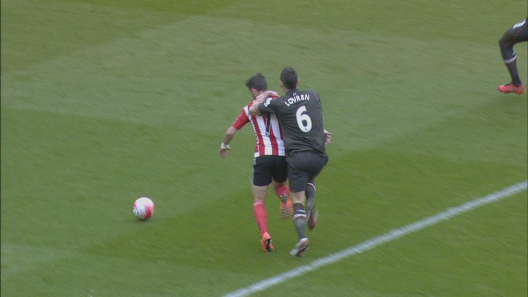 Southampton should have been awarded a penalty after Lovren's brings down Long, says Gallagher