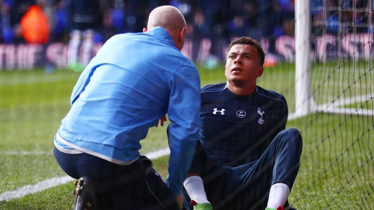 Dele Alli responded to treatment after a warm-up injury on Saturday