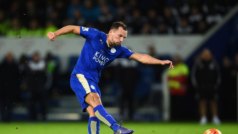 Danny Drinkwater scores Leicester's equalising goal against West Brom