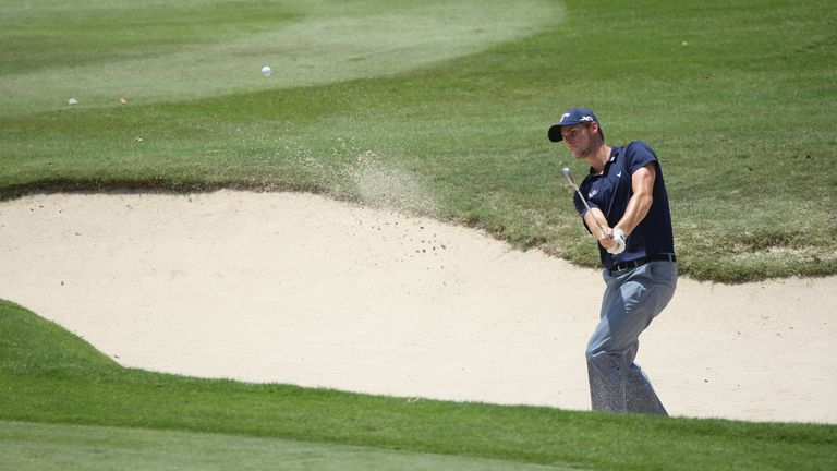 Thomas Pieters led briefly after he holed his bunker escape for eagle at the second