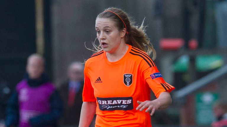 Fiona Brown in action for Glasgow City in the UEFA Women's Champions League.