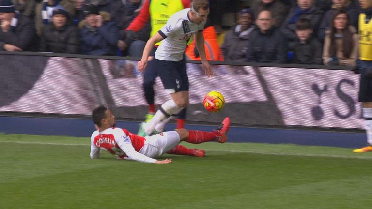 Coquelin's tackle on Kane saw him get sent off