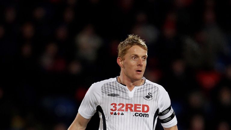 Garry Monk of Swansea during the Coca-Cola Championship match between Crystal Palace and Swansea City at selhurst Park on Fe