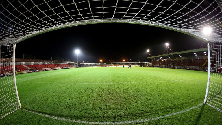 A general view of Checkatrade Stadium prior to the Sky Bet League Two match between Crawley Town and Northampton Town 