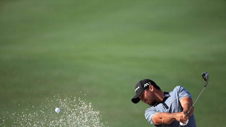 ORLANDO, FL - MARCH 19:   Jason Day of Australia hits from a green side bunker on the second hole during the third round of the Arnold Palmer Invitational 