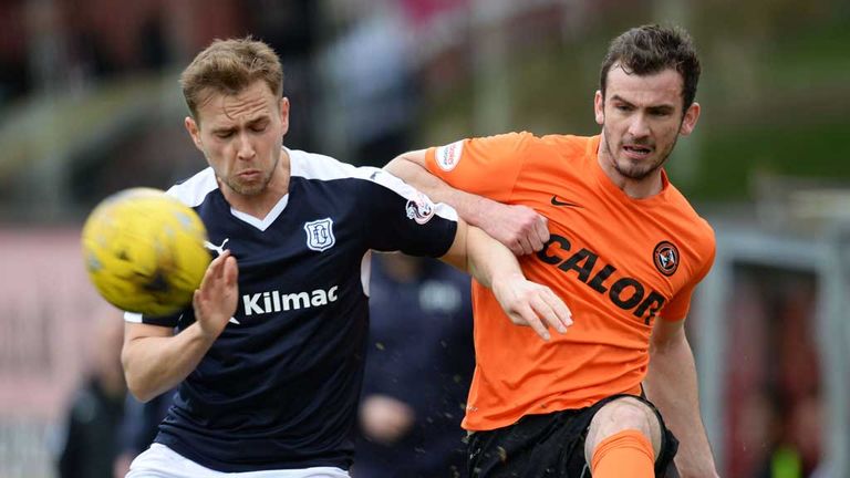 Greg Stewart Gavin Gunning Dundee v Dundee Utd