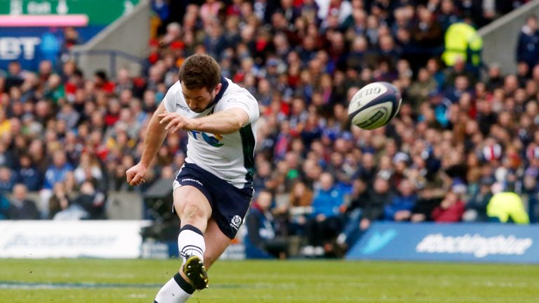 Scotland's Greig Laidlaw scores his side's first penalty