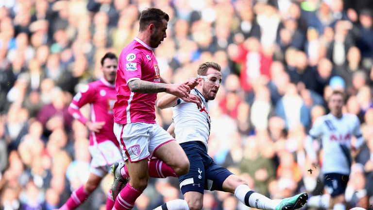 Harry Kane scores his second goal of the afternoon