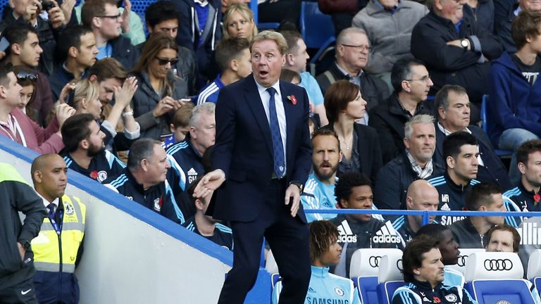 Queens Park Rangers' English manager Harry Redknapp reacts
