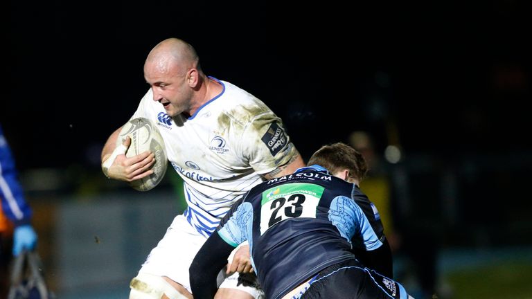 Leinster's Hayden Triggs takes on Glasgow Warriors’ Glenn Bryce