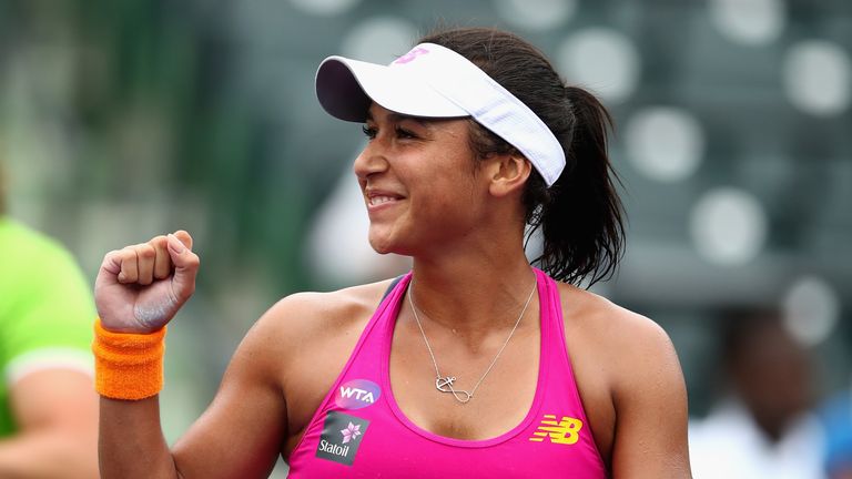 Heather Watson's fine run of form continued with an impressive win over Sloane Stephens