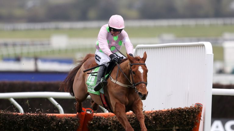 Annie Power and Ruby Walsh clear the last on their way to a brilliant Champion Hurdle win