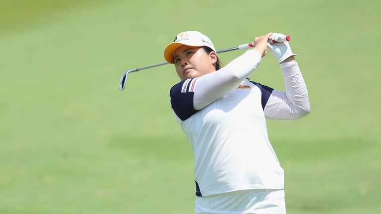 Inbee Park of South Korea in action during the first round of the HSBC Women's Champions at Sentosa Golf Club
