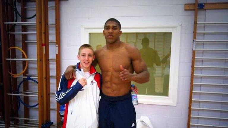 Jack  Bateson and Anthony Joshua at the London 2012 training camp