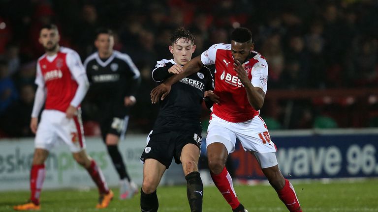 Jamille Matt (right) has gone on loan to Plymouth from Fleetwood