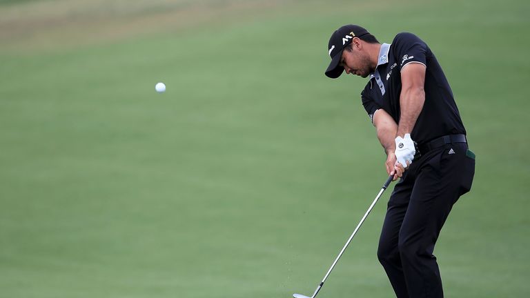 Jason Day of Australia hits his second shot on the fifth hole during the final round of the Arnold Palmer Invitational 