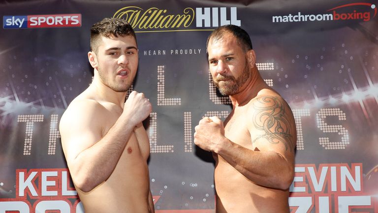 ALL OF THE LIGHTS PROMOTION.WEIGH IN.WINTER GARDENS,SHEFFIELD.PIC;LAWRENCE LUSTIG.HEAVYWEIGHTWEIGHT.DAVE ALLEN AND  JASON GAVERN WEIGH IN