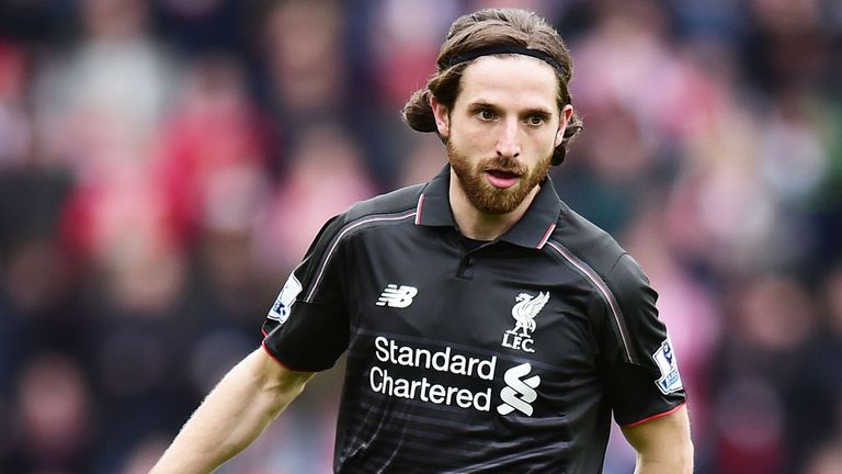 Joe Allen in action for Liverpool at Southampton
