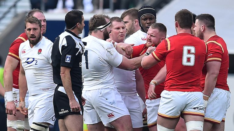 England prop Joe Marler clashed with Wales front row Samson Lee in the Six Nations fixture between the sides on Saturday