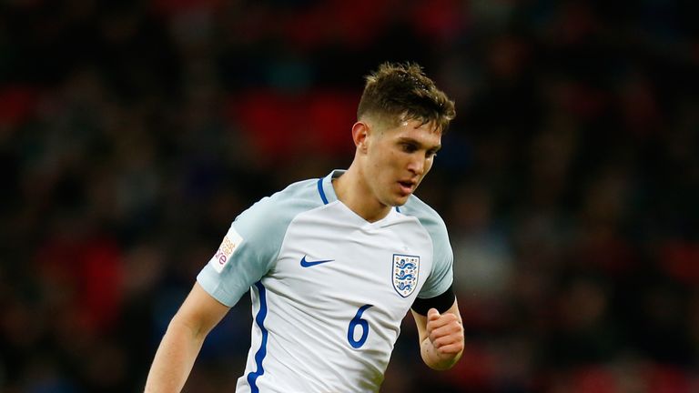 LONDON, ENGLAND - MARCH 29:  John Stones of England during the International Friendly match between England and Netherlands at Wembley Stadium on March 29,