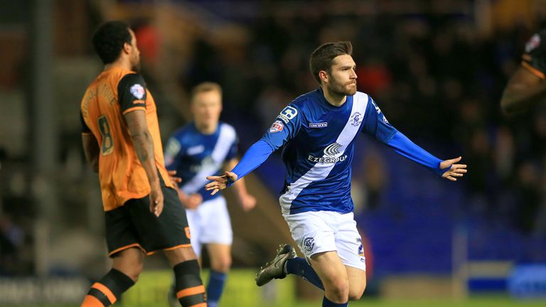 Birmingham City's Jon Toral celebrates scoring his sides first goal of the match