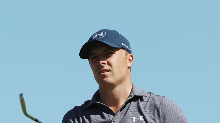 AUSTIN, TX - MARCH 25:  Jordan Spieth of the United States watches his tee shot on the seventh hole during the third round of the World Golf Championships-