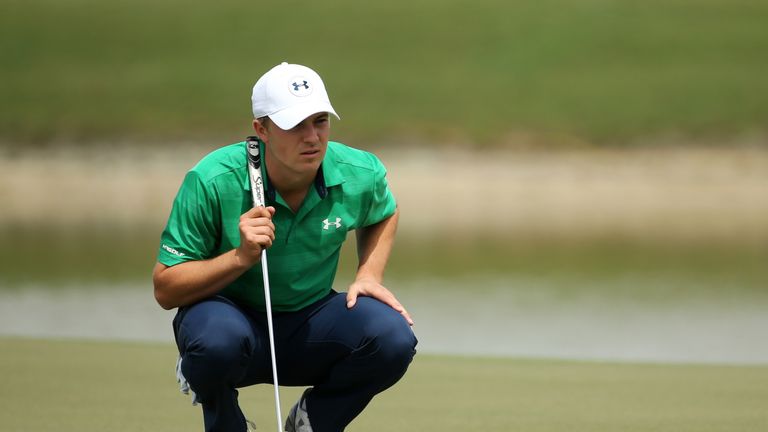 Spieth was seeing his club slip on Doral's putting surfaces