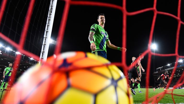 Southampton defender Jose Fonte shows his dejection after Steve Cook put Bournemouth 1-0 up