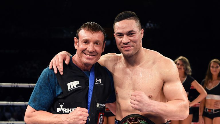 Joseph Parker and trainer Kevin  Barry